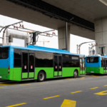 Bus Électriques dans une station