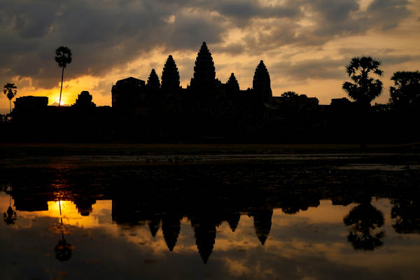 le temple de Angkor wat en Cambodge